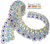 Lattice Necklace - Blue Iris Quadralentils, NO Dagger Beads