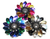 Micro Scale Blossoms - Bold and Bright - Yellow, Hot Pink, and Purple