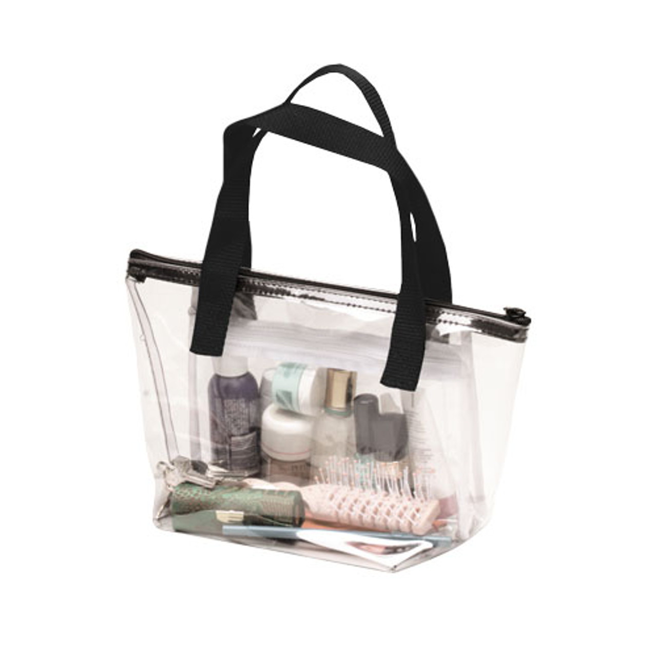 CLEAR VINYL SMALL TOTE BAG