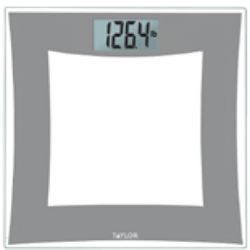 Digital Bathroom Scale with Gray Square Frame