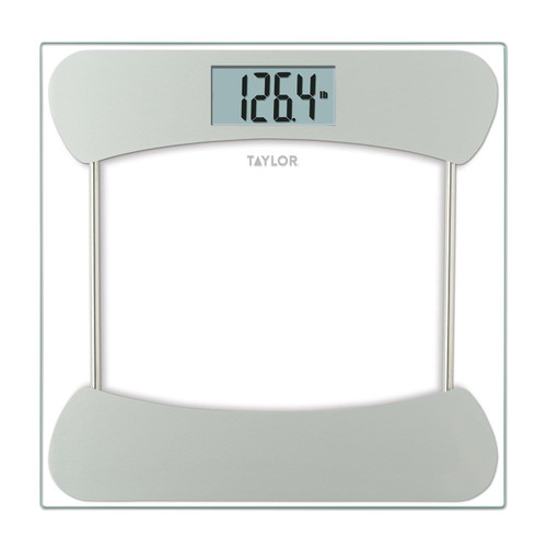 Digital Glass Scale with Stainless Steel Design