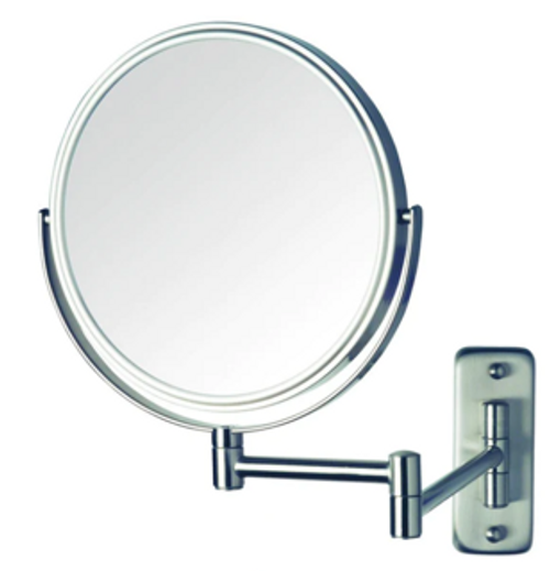 Jerdon 8" 5X-1X Wall-Mounted Mirror, Nickel