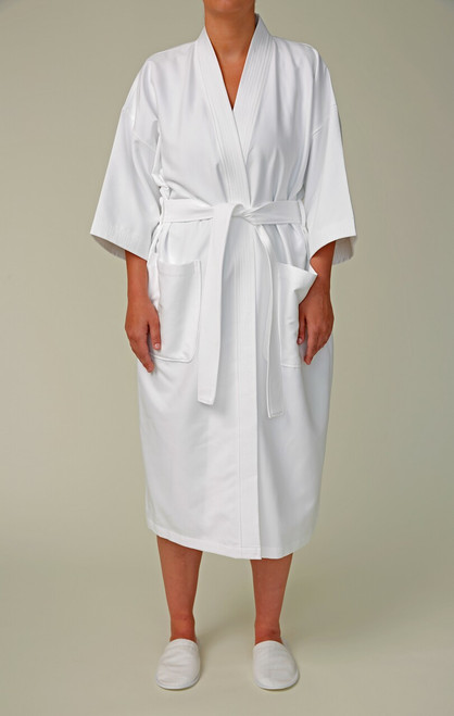 Basic Chamois Microfiber Kimono Bathrobe