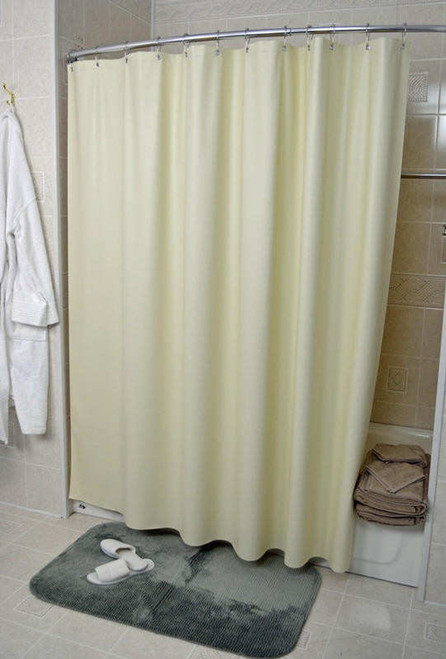 10 Gauge Vinyl San Suede Shower Curtain Liner, Beige