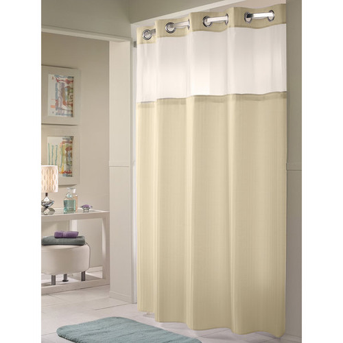 Doubl H Hookless® Fabric Shower Curtains, Beige