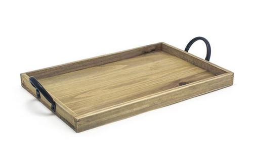 Natural Wood Amenity Tray with Handles