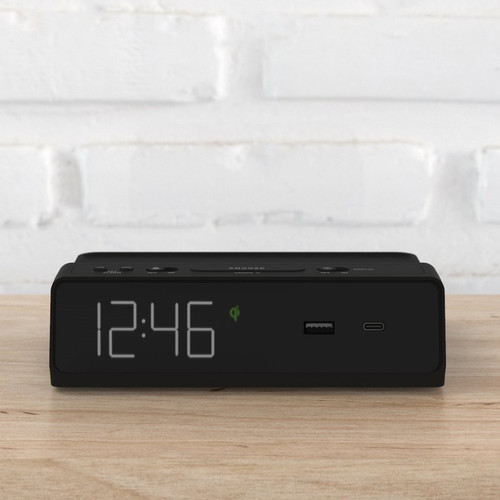 Station W Alarm Clock, Qi Wireless Charging Pad, USB-C and USB-A