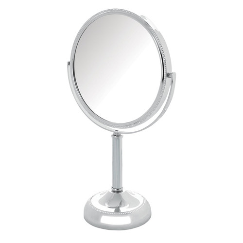 Jerdon 6", 10X-1X Table Top Mirror, Chrome, Height 11"