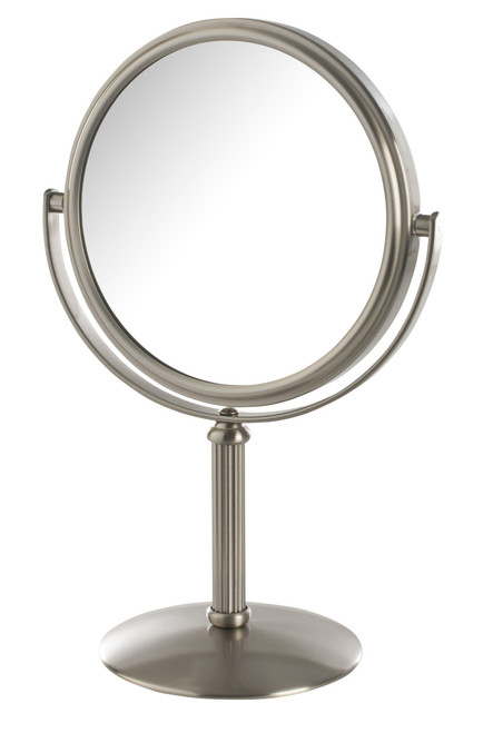 Jerdon 5.5" 5X-1X Table Top Mirror, Height 9.75", Nickel