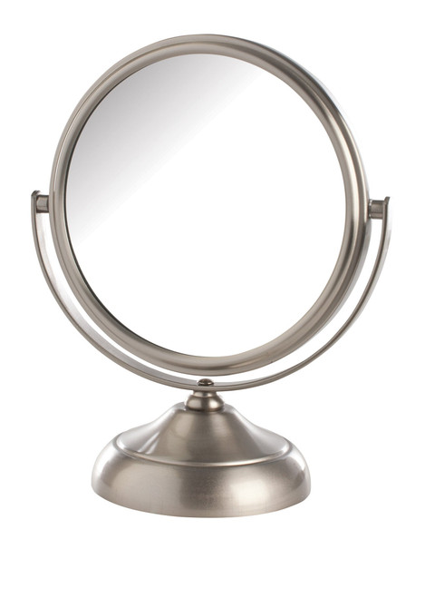 Jerdon 5.5" 5X-1X table Top Mirror, Height 7.5", Nickel