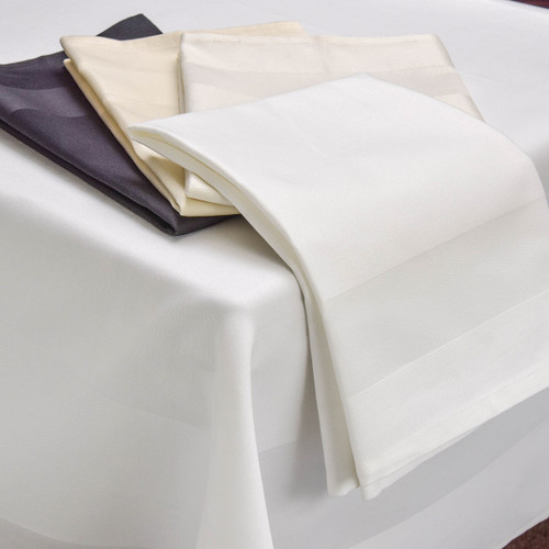 Satin Band Tablecloth 100% ELS Cotton Hemmed, 4 Hems