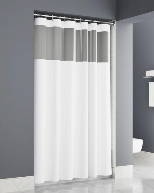 Plainweave Shower Curtain, White