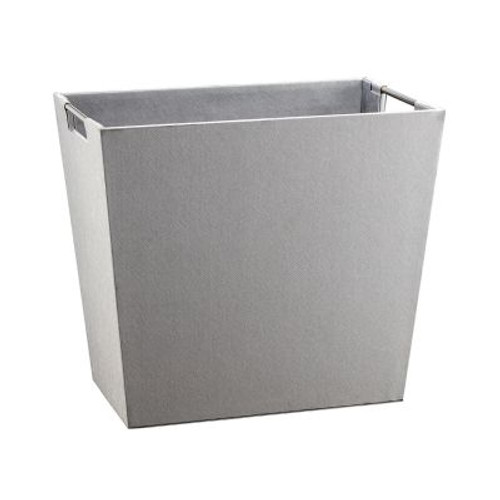 Handlebar Rectangle Wastebasket Silver Lining