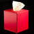 Boutique Tissue Box in Red Leatherette