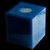 Translucent Blue Lucite Resin Boutique Tissue Box