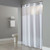 Madison Hookless® Fabric Shower Curtains, White