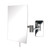 Jerdon 6.5" x 8.75" Rectangular Wall Mounted Mirror, Extends 14", Chrome Finish