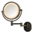 Jerdon 8", 5X-1X Halo Lighted Wall Mirror, Double Arm, Bronze