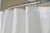 Dobbie Sparkle Polyester Standard Shower Curtain, White