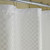 Satin Check Polyester Standard Shower Curtain, White