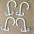 Plastic Double Open Ends Hooks White