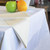 Satin Band Tablecloth 100% ELS Cotton Hemmed, 4 Hems