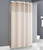 Peva Easy Hang Shower Curtain With Clear Window, Beige