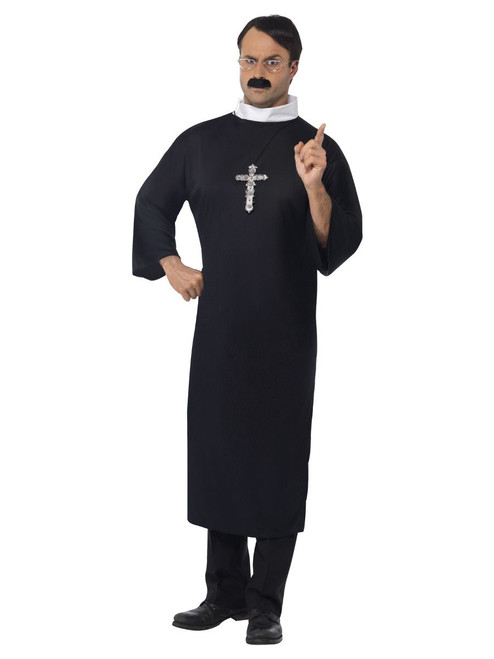 MENS/UNIFORMS/Priest Costume, Black
