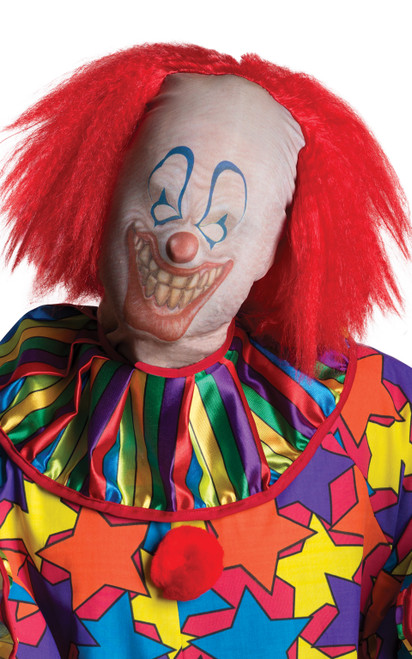 ACCESSORIES/HALLOWEEN/MASKS/SCARY CLOWN WITH ATTACHED WIG
