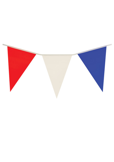 ACCESSORIES/PARTY/RED,WHITE & BLUE PVC 7M 25 FLAG BUNTING