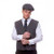 MENS/DECADES/1920S/1920S GANGSTER WAISTCOAT WITH CHAIN AND CAP 