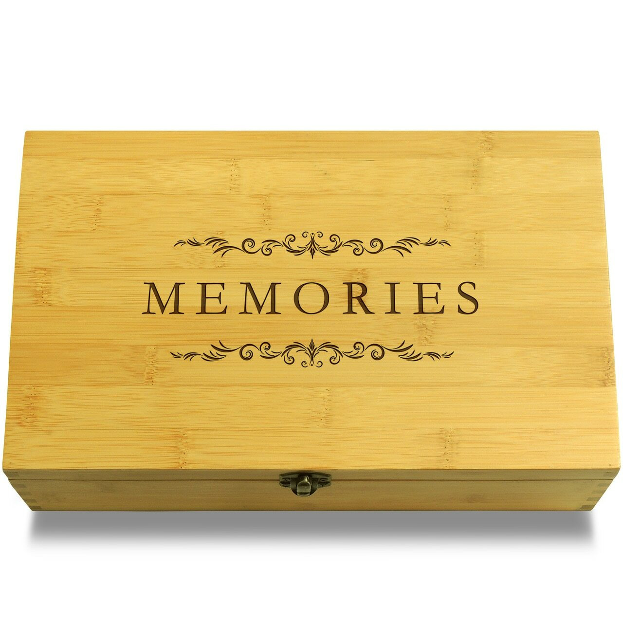 Memories Memento Multikeep Box Adjustable Bamboo Wood Organizer