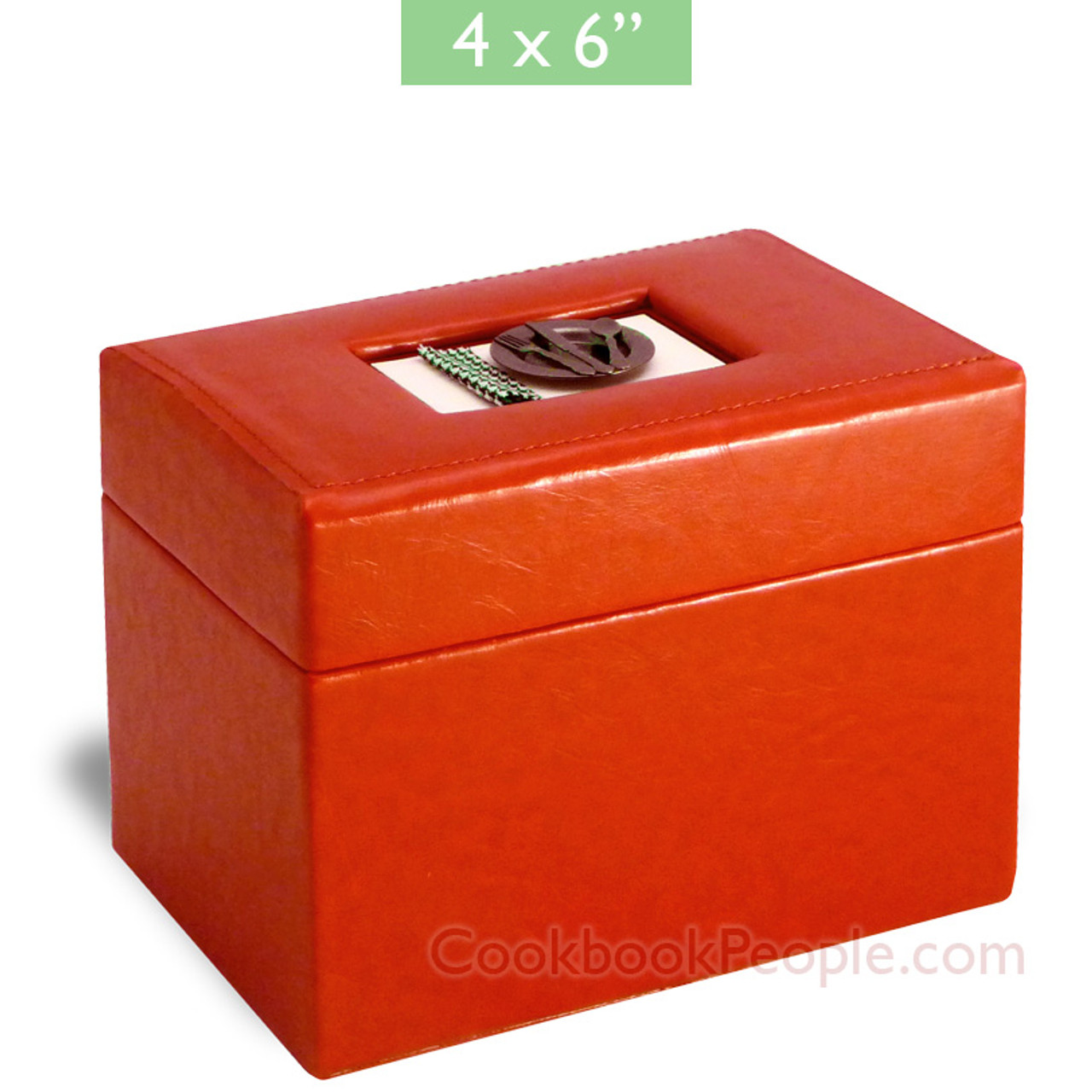 Beautiful 4x6 Red Recipe Card Box from our Warehouse