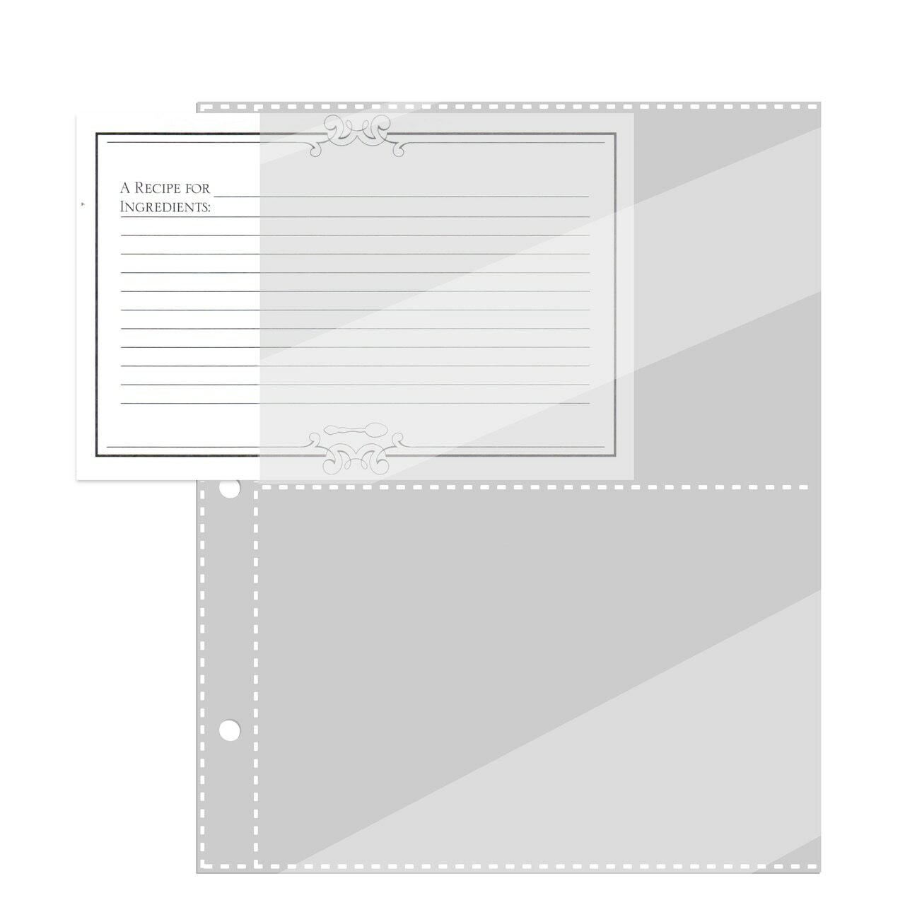 4x6 Recipe Binders Recipe Card Protectors