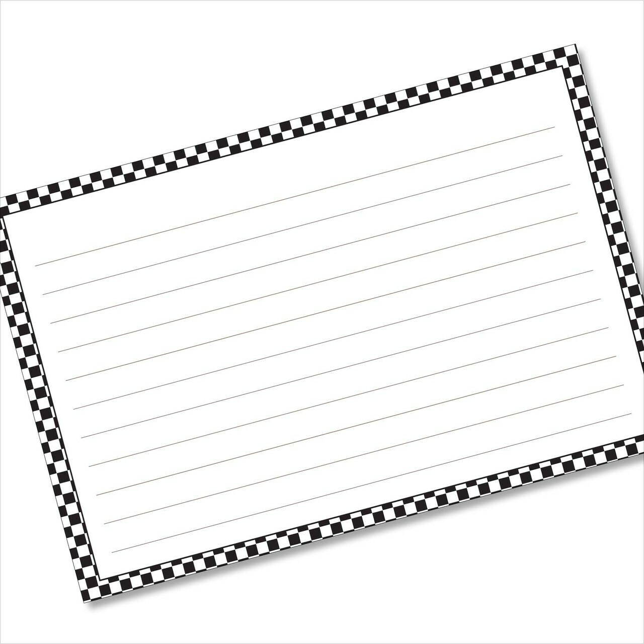 4x6 Recipe Card Black Checkers Index Card or Gift Card or 40ea