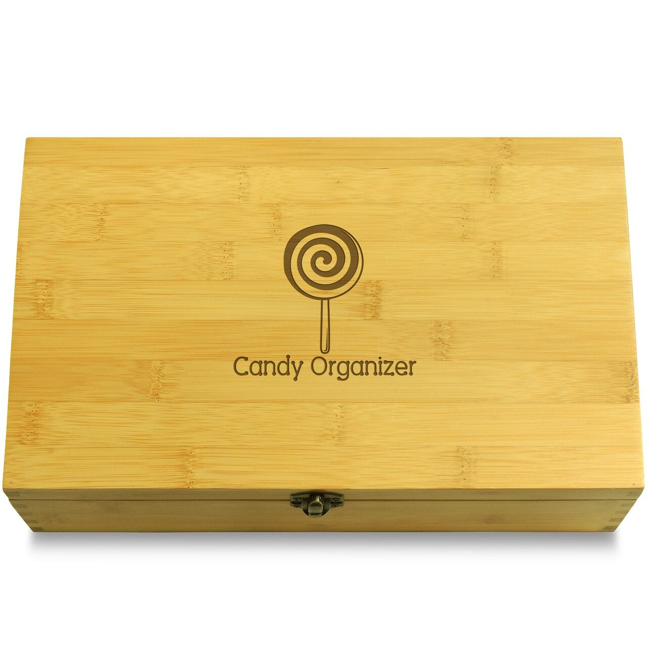 Lollipop Candy Box Adjustable Bamboo Wood Organizer