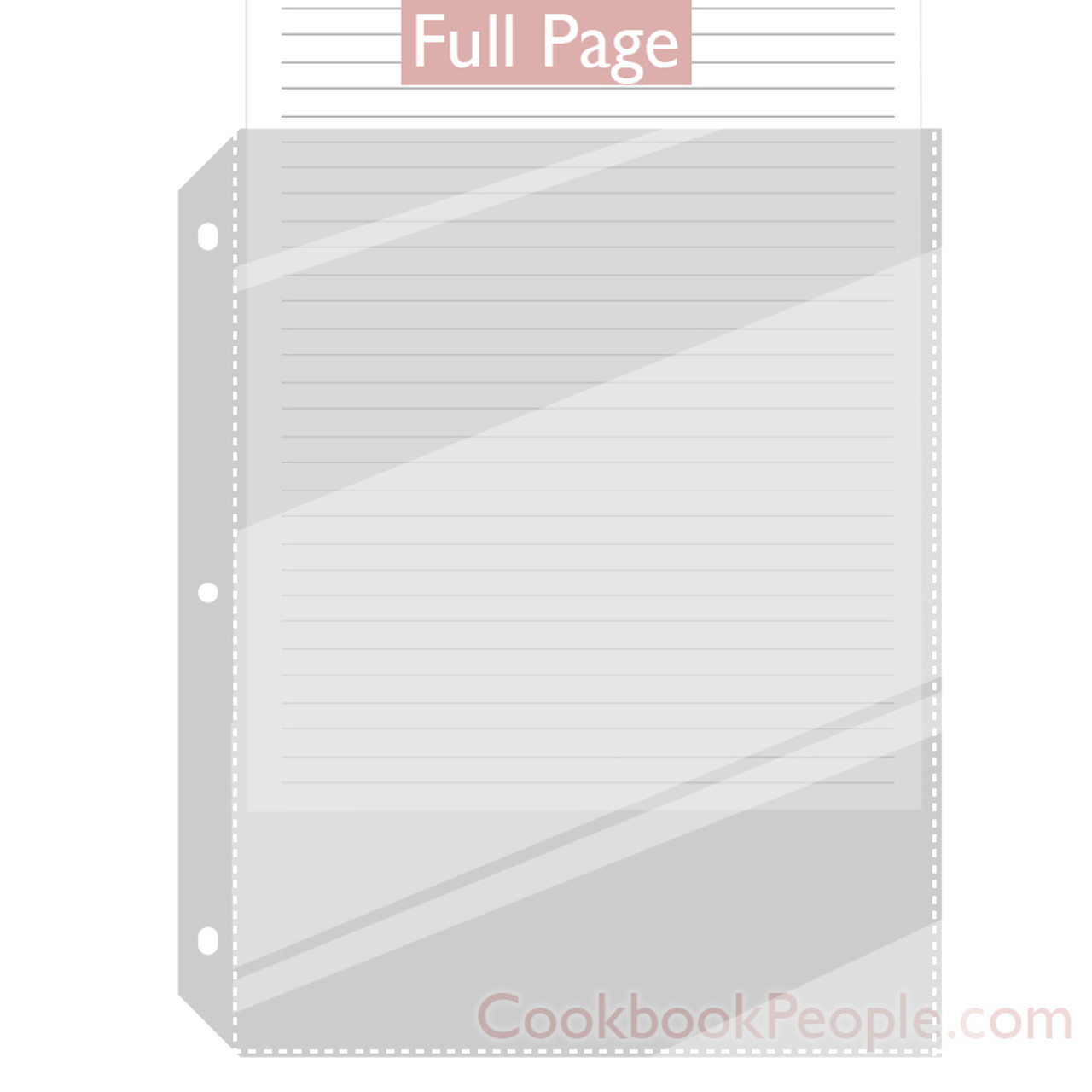 Full Page Sheet Protectors for 3-Ring 8.5x11 Binder 50ea