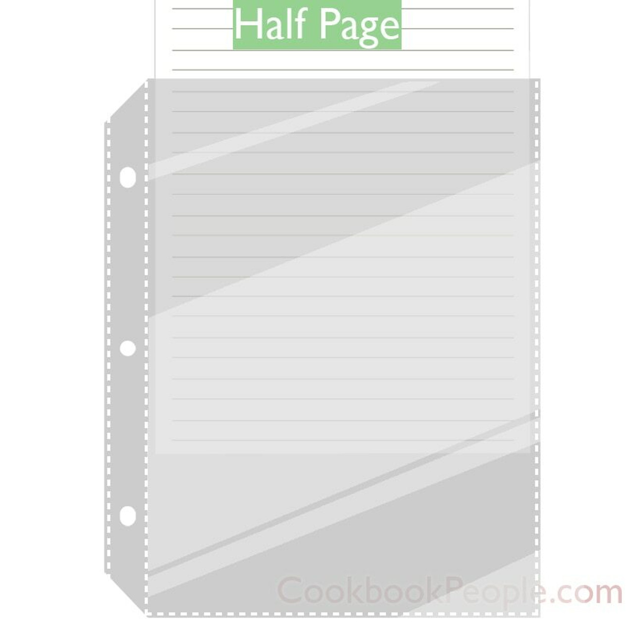 Page Protector Sleeves for Small 5.5 x 8.5in 3 Ring Binders