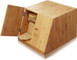 Extra Large Bamboo Bread Box - Two Doors, Adjustable Shelf, Self-Assembly