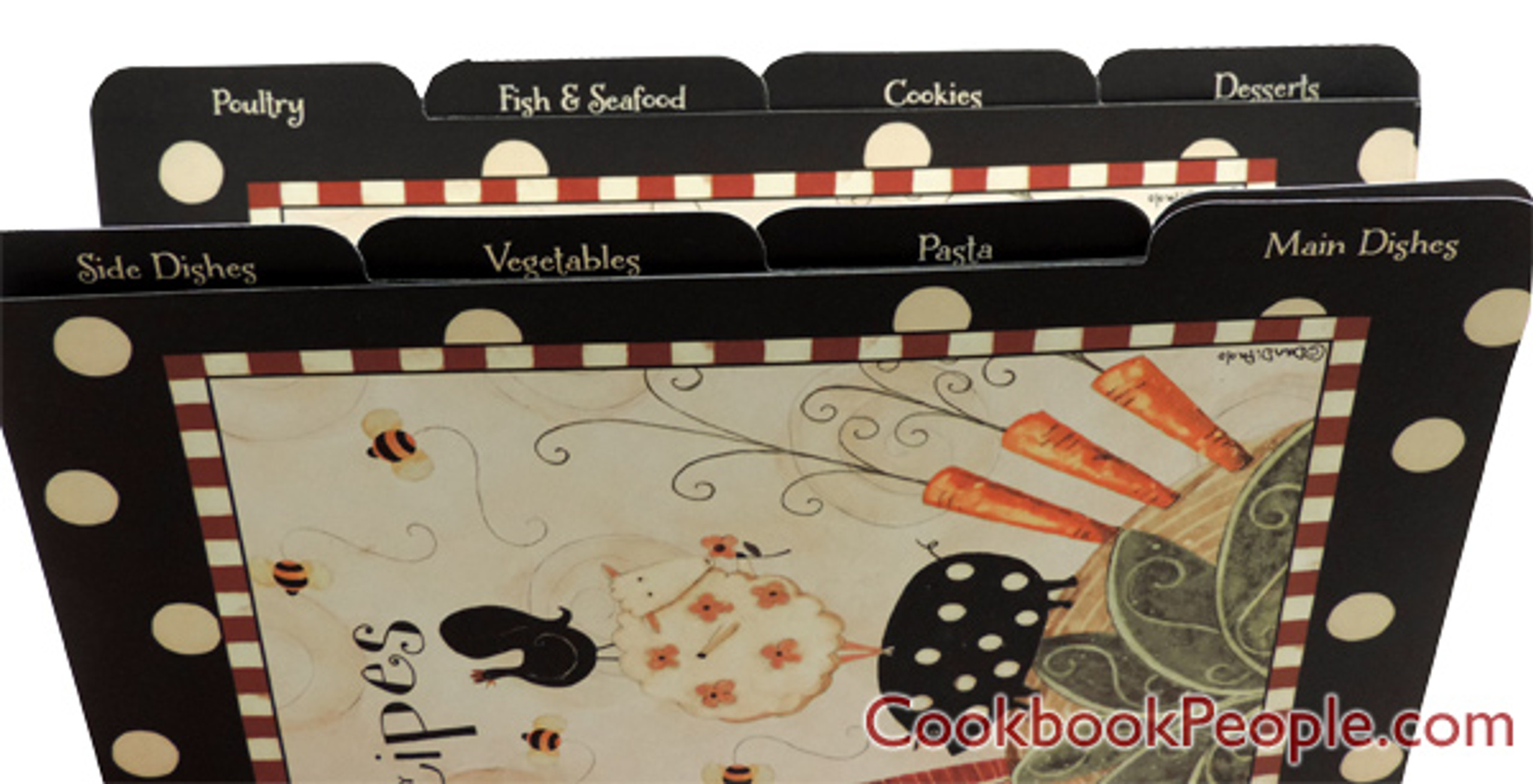 4x6 Dotty Cottage Recipe Card Binder Ring Bound Binder