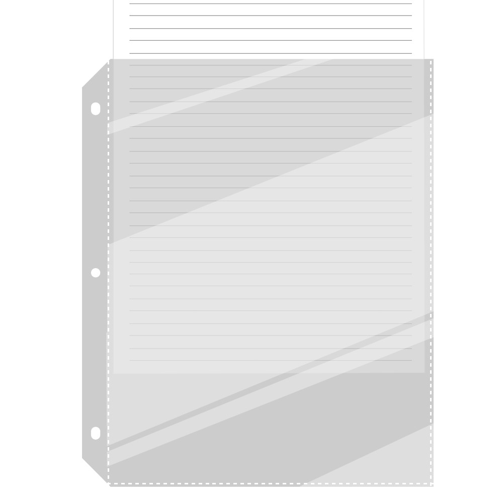 Page Protector 3 Ring Binder Sleeves Full Size 8.5x11