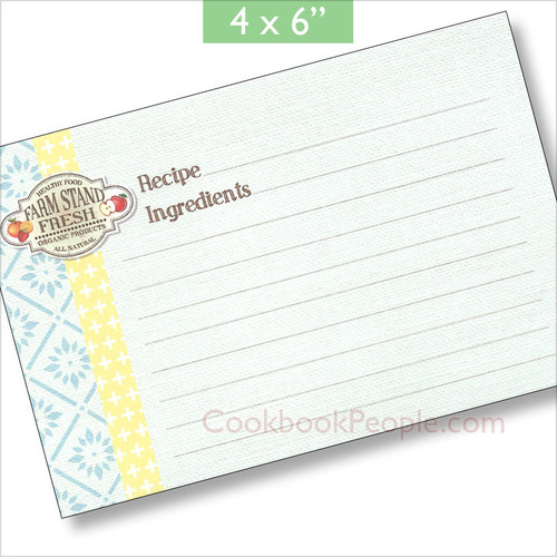 4x6 Farm Stand Recipe Cards – 40-Pack, Lined, Made in USA