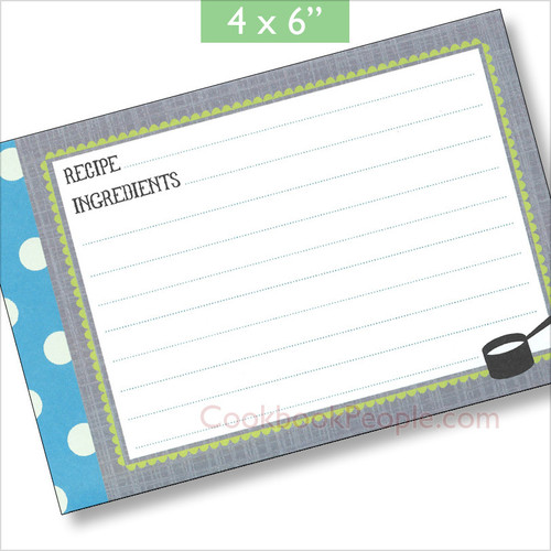 4x6 Kitchen Gear Recipe Card