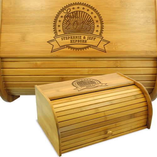 Blue Ribbon Personalized Wedding Breadbox