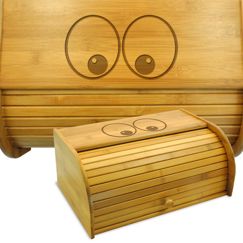 Bread Monster Bamboo Bread Box