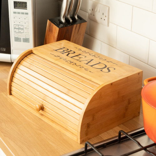 Cookbook People Classic Filigree Wood Bread Bin