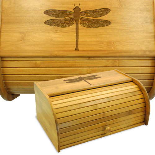 Dragonfly  Bamboo Bread Box