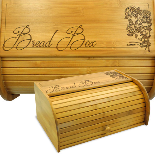Rose Ribbon Bamboo Breadbin - View 2