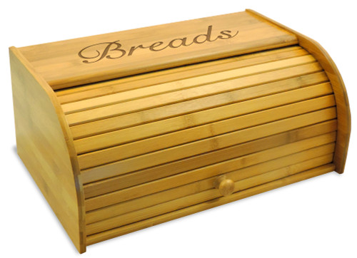 Script Wood Breadbox