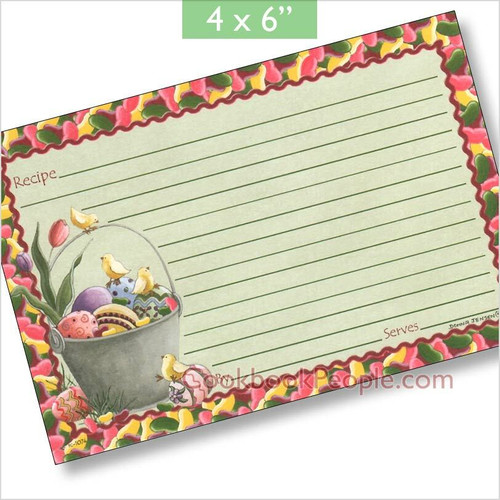 4x6 Easter Chicks Recipe Card